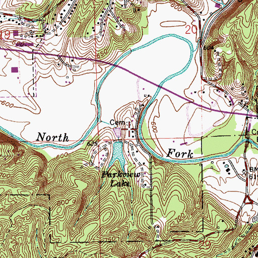 Topographic Map of Brown County, IN