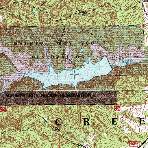 Topographic Map of Lake Tarzian, IN