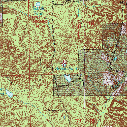 Topographic Map of Beck Pond, IN