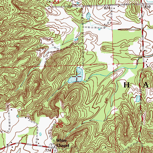 Topographic Map of Docs Lake, IN