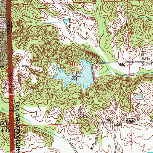 Topographic Map of Fraternal Order Columbus Police Lake, IN