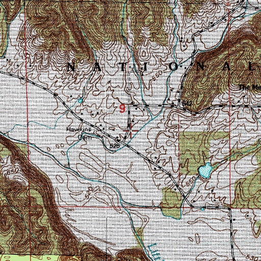 Topographic Map of Sipes Hollow, IN