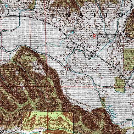 Topographic Map of Bowlen Branch, IN