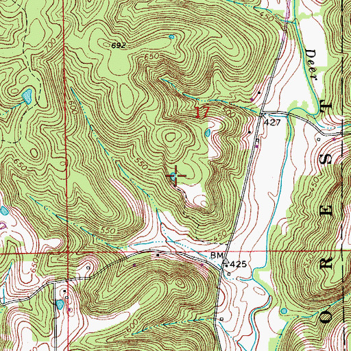 Topographic Map of Lost Lake Pond, IN