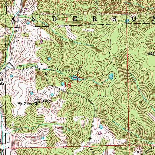 Topographic Map of Timberlake Pond, IN