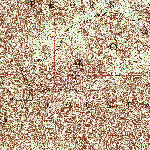 Topographic Map of KMLE-FM (Chandler), AZ