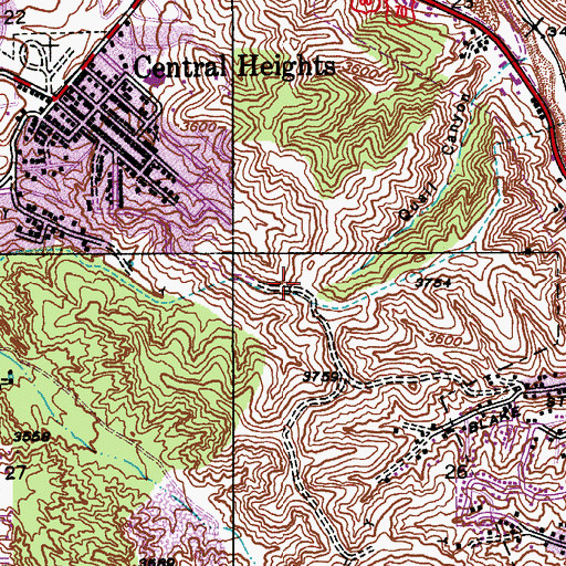 Topographic Map of KIKO-FM (Claypool), AZ