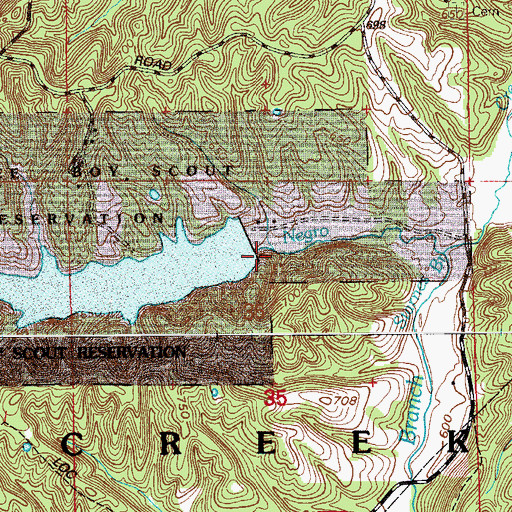 Topographic Map of Lake Tarzian Dam, IN