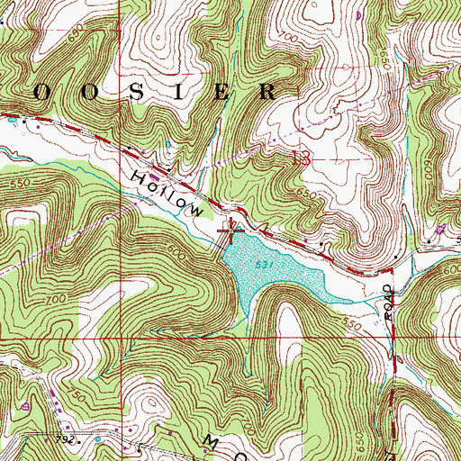 Topographic Map of Springs Valley Structure Number F-3 Dam, IN