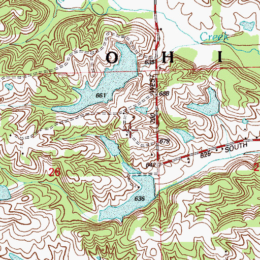 Topographic Map of Grouse Ridge Lake, IN
