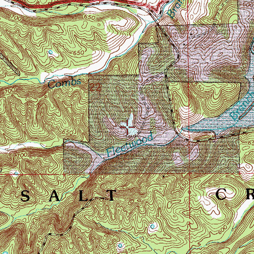 Topographic Map of Bret Kimberlin Lake, IN