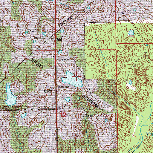 Topographic Map of Goodwin Lake Dam, IN