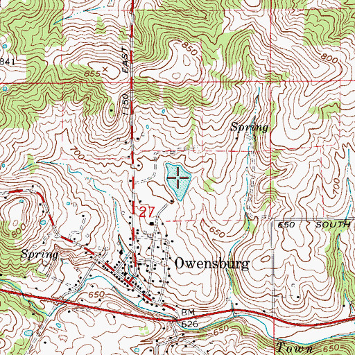 Topographic Map of Thomas Lake, IN