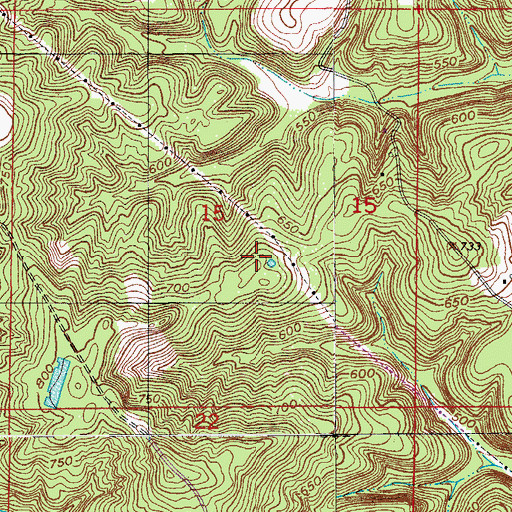 Topographic Map of Union Tar Spring (historical), IN