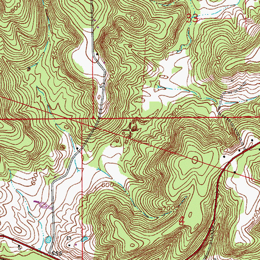 Topographic Map of Connelly Cave, IN