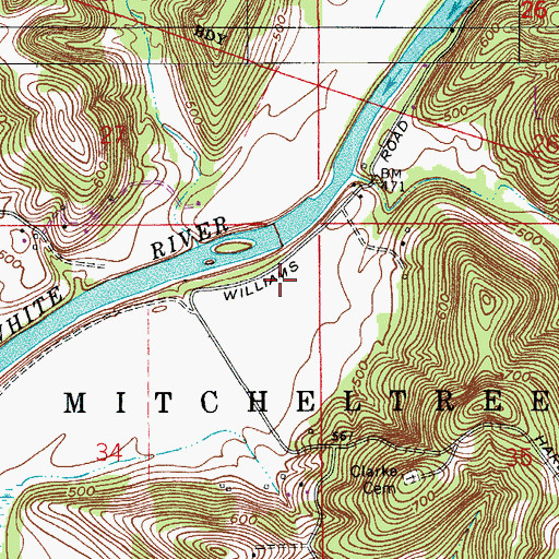 Topographic Map of Sulphur Spring, IN
