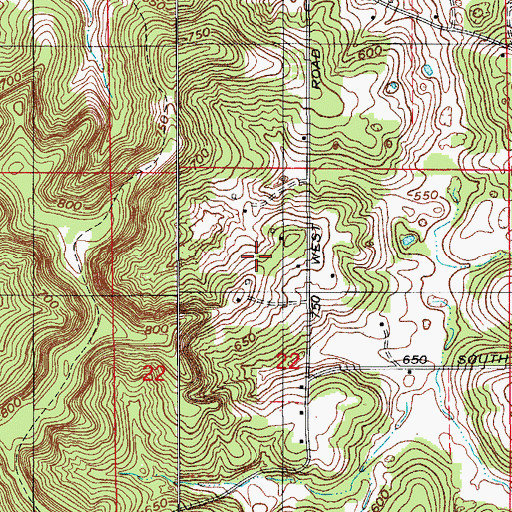 Topographic Map of Pearson Kaolin Mines, IN