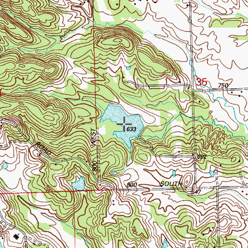 Topographic Map of Echo Lake, IN