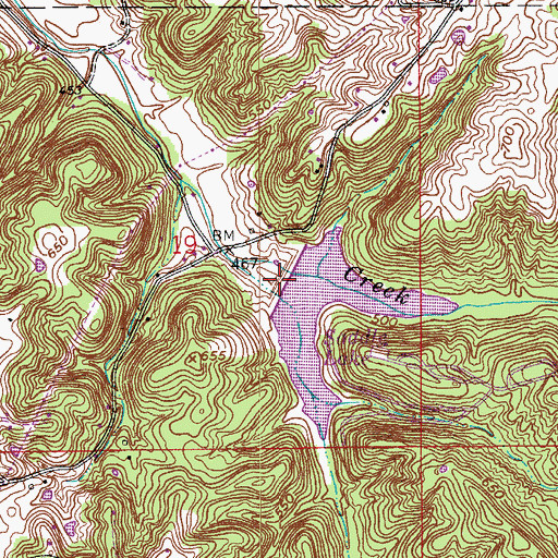 Topographic Map of Saddle Lake Recreation Area, IN