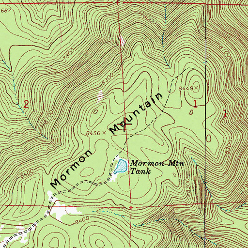 Topographic Map of KAFF-FM (Flagstaff), AZ