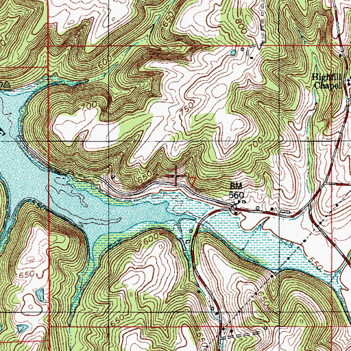 Topographic Map of Allstott School, IN
