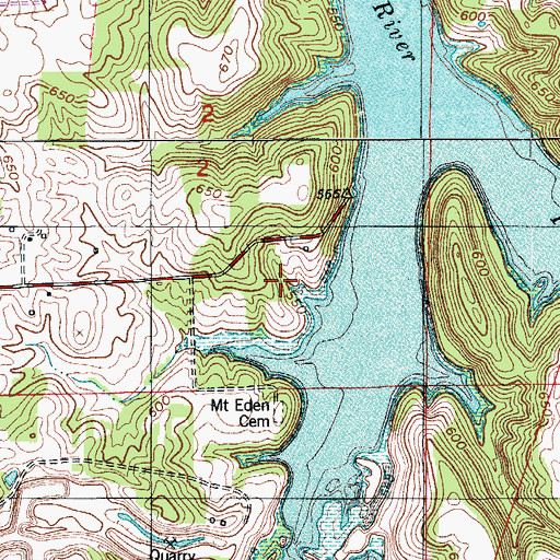 Topographic Map of Pedora School, IN