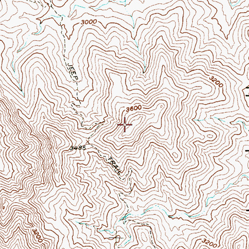 Topographic Map of KCWB-FM (Glendale), AZ