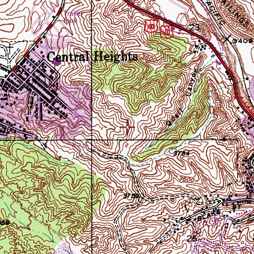 Topographic Map of KRXS-FM (Globe), AZ
