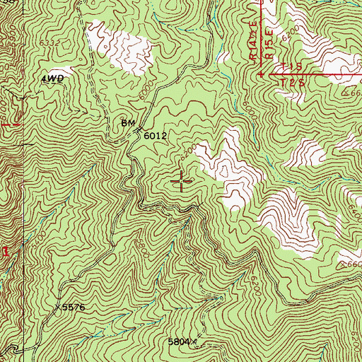 Topographic Map of KGRX-FM (Globe), AZ