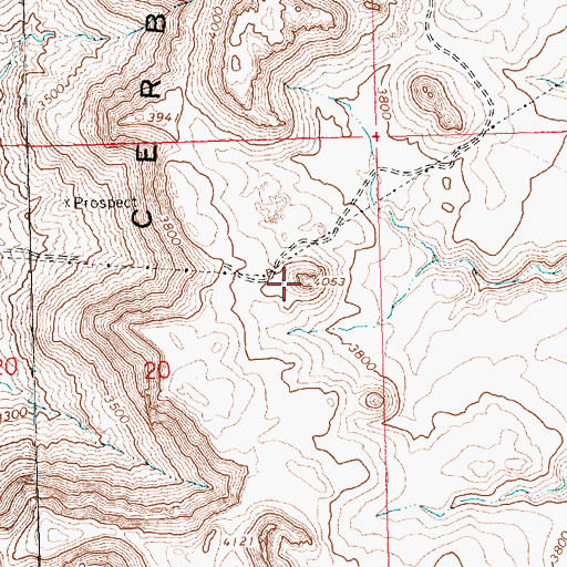 Topographic Map of KGMN-FM (Kingman), AZ