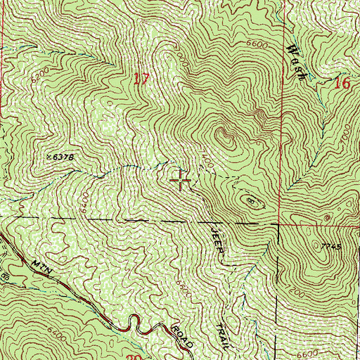 Topographic Map of KZZZ-FM (Kingman), AZ
