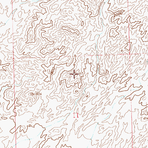 Topographic Map of KNLB-FM (Lake Havasu City), AZ