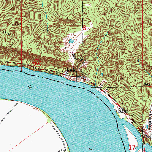 Topographic Map of Dodd, IN