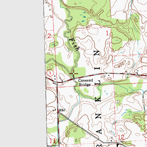 Topographic Map of Hiram Sweet Ditch, IN