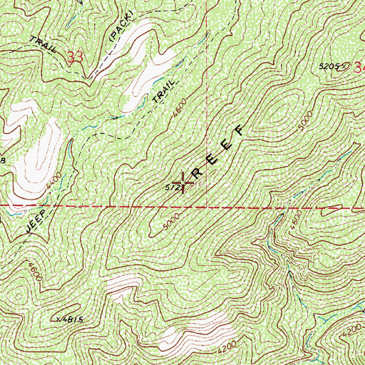 Topographic Map of KRMM-FM (Payson), AZ