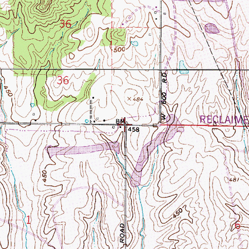 Topographic Map of Jarretts, IN