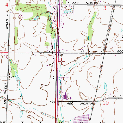 Topographic Map of Massacre, IN