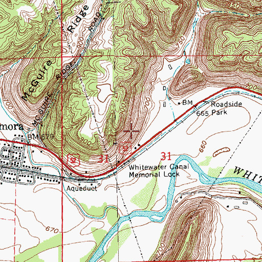 Topographic Map of Millville, IN