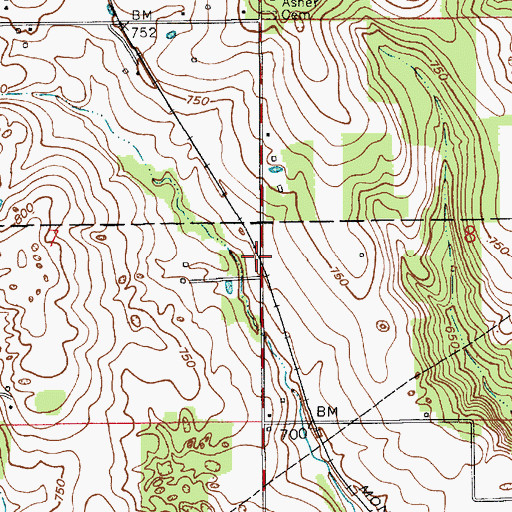 Topographic Map of Cave Station, IN