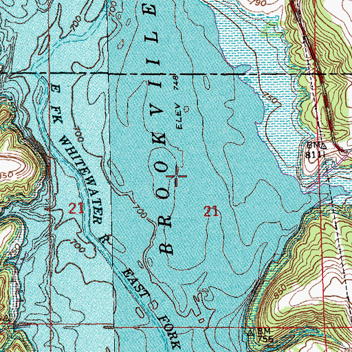 Topographic Map of Fairfield, IN