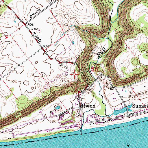 Topographic Map of Germany, IN