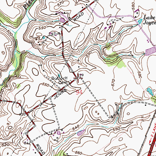 Topographic Map of Springville, IN