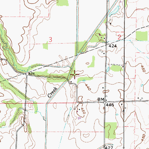 Topographic Map of Fort Gibson (historical), IN