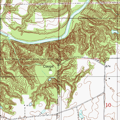 Topographic Map of Coke Oven Hollow, IN
