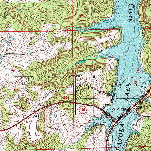Topographic Map of Newton Stewart, IN