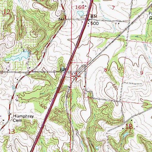 Topographic Map of Millers Station, IN