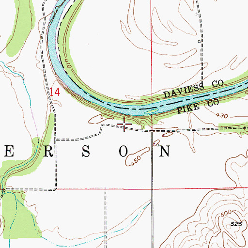 Topographic Map of Highbank Town, IN