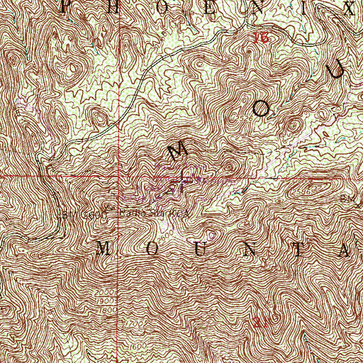Topographic Map of KESZ-FM (Phoenix), AZ