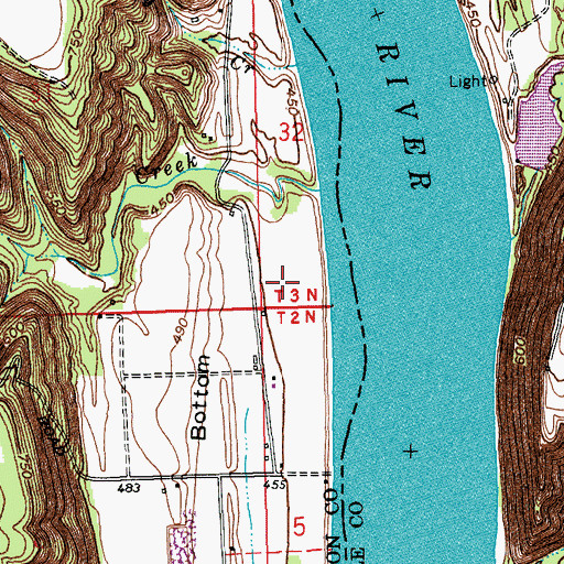 Topographic Map of New London, IN