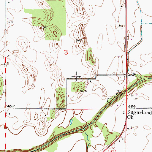Topographic Map of Lettsville, IN